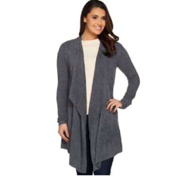 Barefoot Dream Bamboo Lite Calypso Wrap Cardigan in Gray sz L/XL - Picture 1 of 4